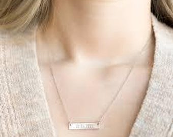 Custom Silver necklace with engraved names