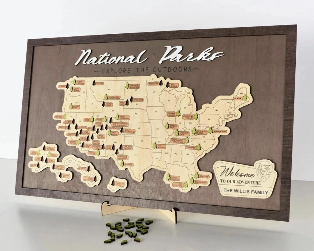 National Parks Map, National Parks Travel Map, Camping Map, US Travel