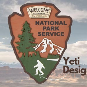 Panneau LOGO LEMAP National Park Service - EMBLÈME de bienvenue (design Yeti)