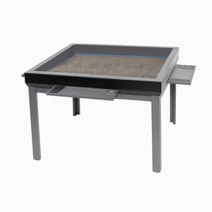 Tavolo da gioco in ontano, tavolo da pranzo a volta, gambe pieghevoli