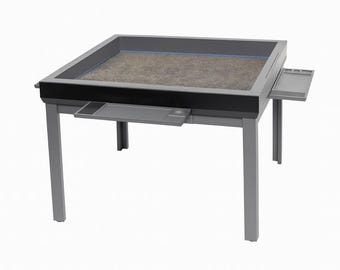 Bordspeltafel elzen, gewelfde eettafel, inklapbare poten