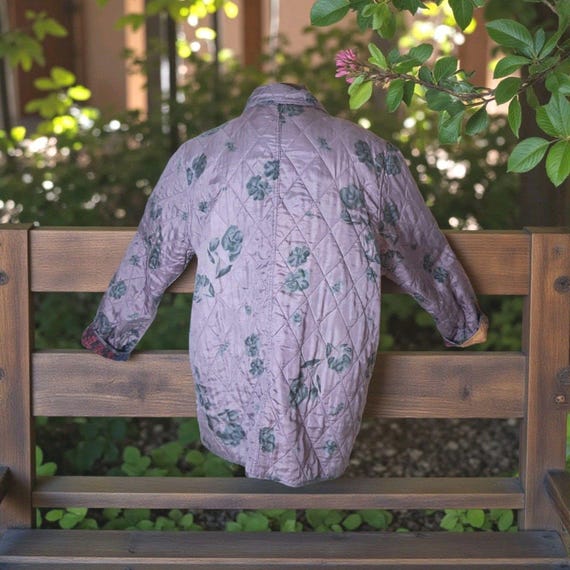 100% Silk Patchwork  Jacket, Size Medium, Reversi… - image 5