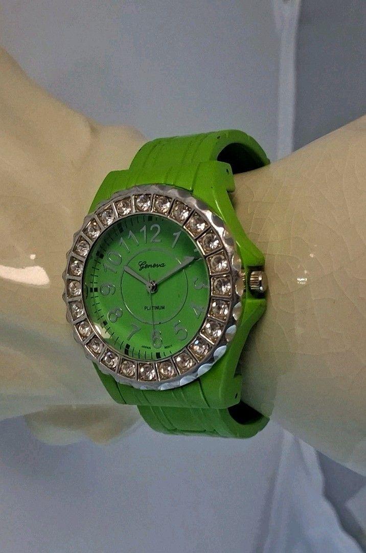 Geneva Platinum Rhinestone Watch - Etsy display picture 1