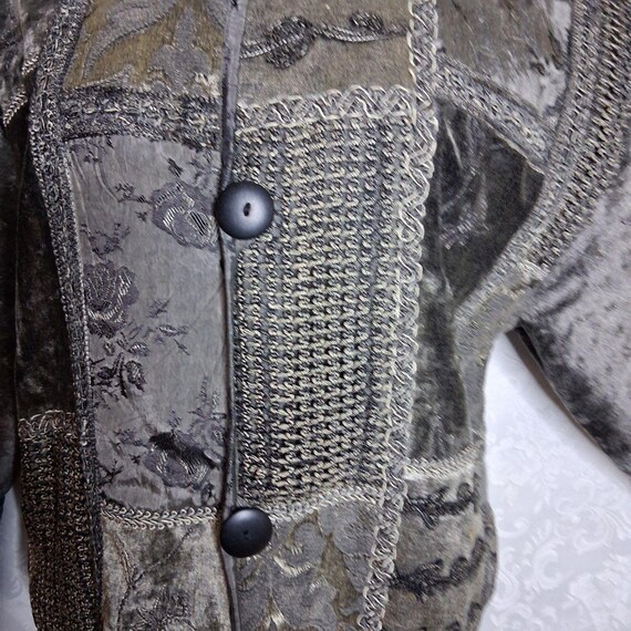 Vintage Patchwork Flashback Velvet Jacket, Size X… - image 7