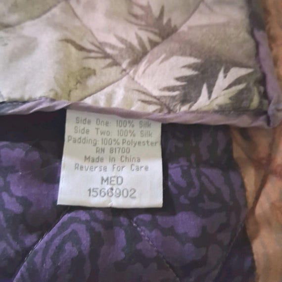 100% Silk Patchwork  Jacket, Size Medium, Reversi… - image 7