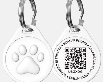 Sale.Petz Pawz Pink QR Code Pet ID Tag