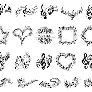 Music Notes SVG Bundle, Music Notes Png Clipart, Musical Notes Vector, Digital Download For Circut