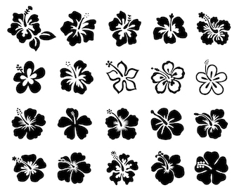 Hibiskus Blume SVG Bundle: Tropische Cut Files für Cricut