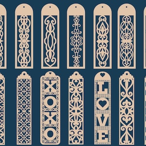Bookmark Svg Bundle ,Bookmark Laser Cut, Laser Cut File, Bookmark Svg Cricut, Cutting Machine Files, Glowforge Svg, Digital Download.