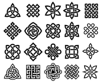 Celtic Knot SVG Bundle: Irish Clipart, Crosses, Clovers (Digital Files)