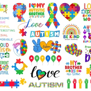 Autism Bundle Svg, Autism Awareness Svg, Autism Puzzle Svg, Autism Clipart Svg, Autism Svg Bundle, Autism, Cut File for Cricut, svg, png
