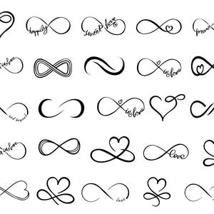 Infinity Svg, Infinity Love Svg Bundle, Forever Infinity Svg, Infinity Clipart, T Shirt Design, Infinity Heart Svg, Love Svg, Valentine Svg
