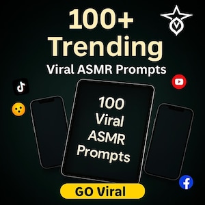 100+ Viral ASMR Video Prompts PLR Bundle | Easy Go Viral on TikTok, YouTube Shorts & Instagram Reels