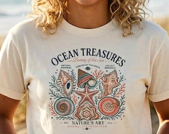 Beachcomber Shirt Seashell Collector Tee Coastal Grandma Shirt Ocean Lover Gift Florida Beach Vacation Shirt