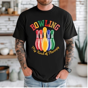 Bowling Pins T-Shirt: Unisex Garment-Dyed Cotton Tee