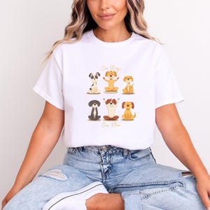 Yoga Dogs T-Shirt: Meditation Poses, US-Grown Cotton