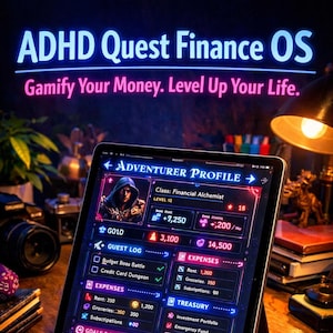 ADHD Financial OS Notion Template | Gamified Budget & Impulse Spending Tracker | Stop Impulse Buys