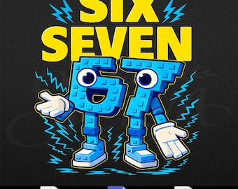 Steal a Brainrot Six Seven Italian Brainrot Kids Gaming Meme Png, Baseball Number, Six Seven Ice Cream Drip 67 Meme Gen Alpha Slang Png