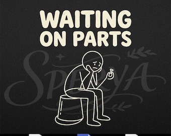 Mechanic Men Auto Repair Waiting on Parts Car Technician (PNG SVG Digital Download)