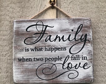 Family Sign Wood, Family Saying Sign, Wood Signs for Home Decor, Family Gifts For Wedding, Family Gift Ideas, Family Signs Wall Decor