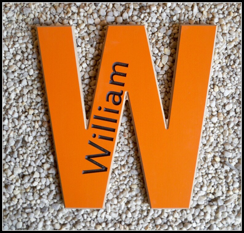 Large Letters Nursery Decor Wall Baby Gift Art Personalized Alphabet Initial Sign
