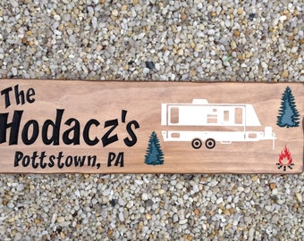 Last Name Sign, Wood Signs, camp carved sign, camper wood sign, wooden signs, carved wood signs, outdoor signs, engraved wood signs
