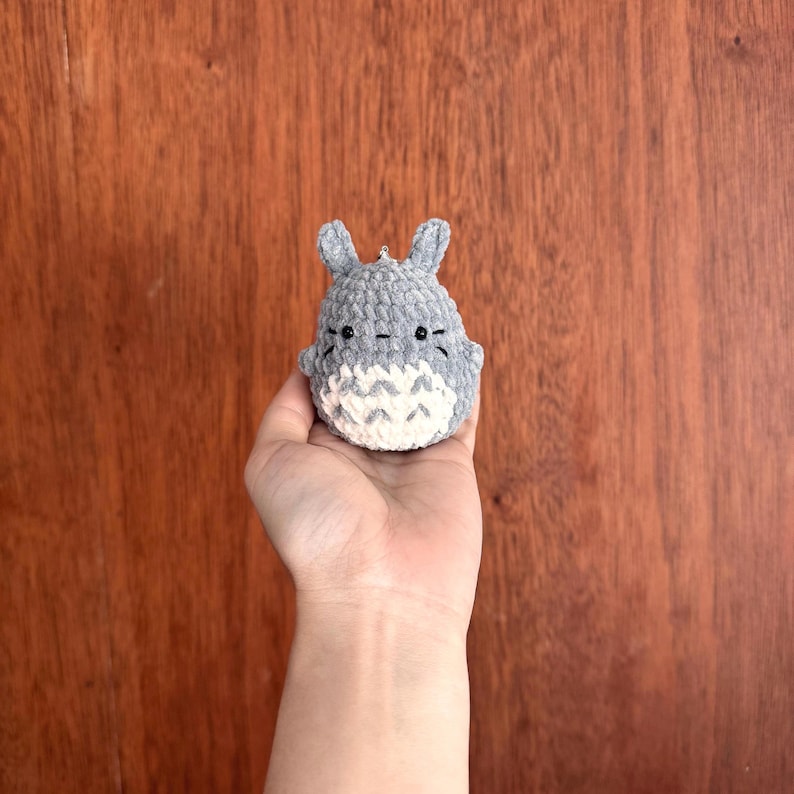 Handmade Crochet Totoro Inspired Plush Amigurumi Keychain, Bag Charm | Cute Gift | My Neighbor Totoro, Studio Ghibli image 3