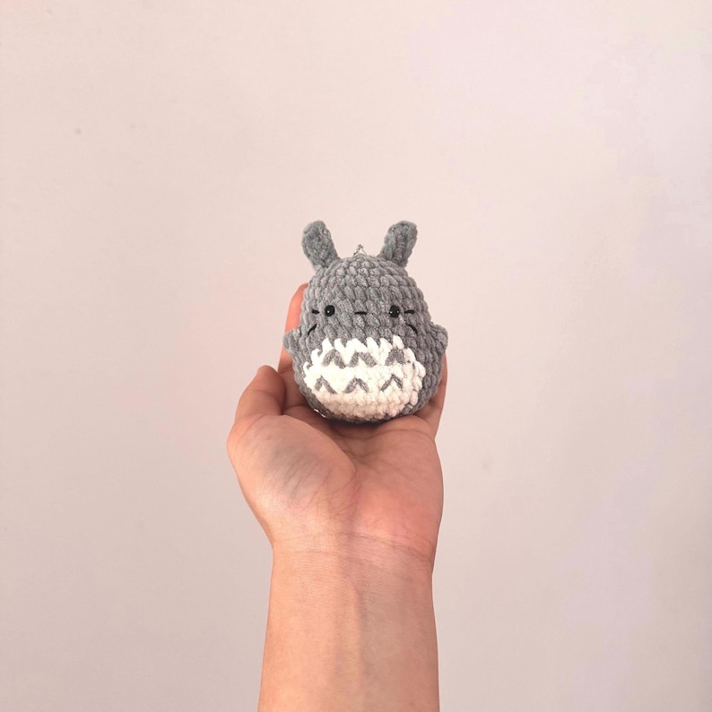 Handmade Crochet Totoro Inspired Plush Amigurumi Keychain, Bag Charm | Cute Gift | My Neighbor Totoro, Studio Ghibli image 1
