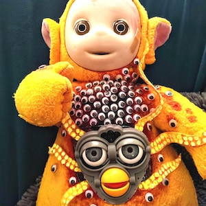 Furby x Teletubby monster doll, cursed