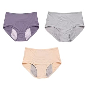 3PCS/ Leak Proof Menstrual Panties Period Physiological Pants Women Waterproof Briefs Plus Size Menstrual period underwear