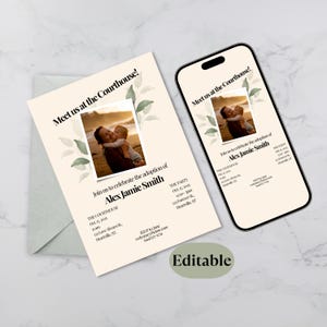 Adoption Party Invitation: Editable Canva Template, Gotcha Day Celebration (Digital Download, 5x7&quot;)
