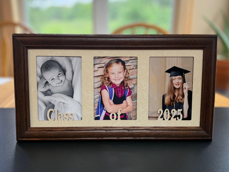 Triple Frame Graduation Triple Graduation Picture Frame| Triple 5x7 Display | Class of 2026 or ...