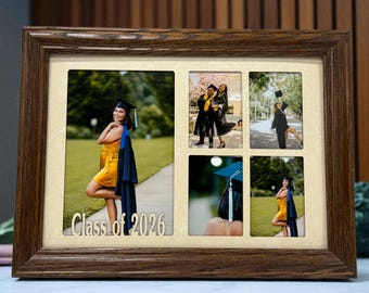 Custom Graduation Frame | Class of 2026 | Senior Collage Photo Display 5-Opening