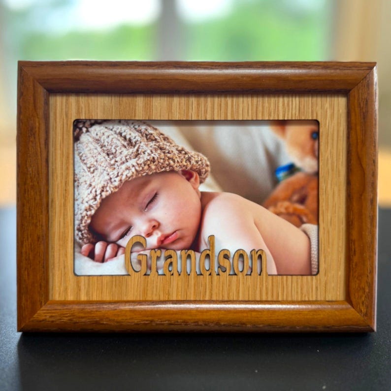 Grandson | Custom Text Frame | Family Memory Gift | Many Colors & Sizes ...