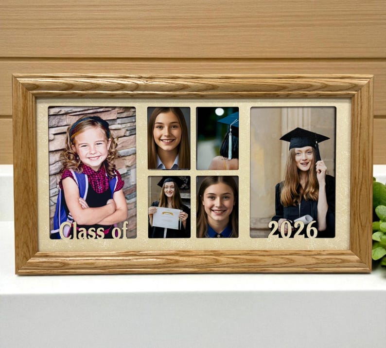 Personalized Graduation Collage | Senior photo Frame | Class of 2026 | Commencement gift image 5