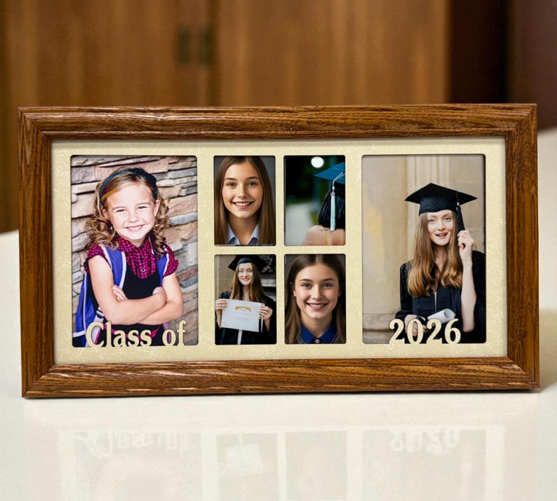 Personalized Graduation Collage | Senior photo Frame | Class of 2026 | Commencement gift image 6
