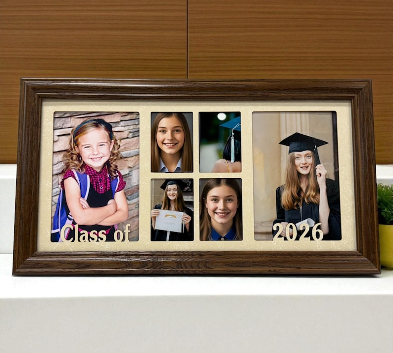 Personalized Graduation Collage | Senior photo Frame | Class of 2026 | Commencement gift image 4