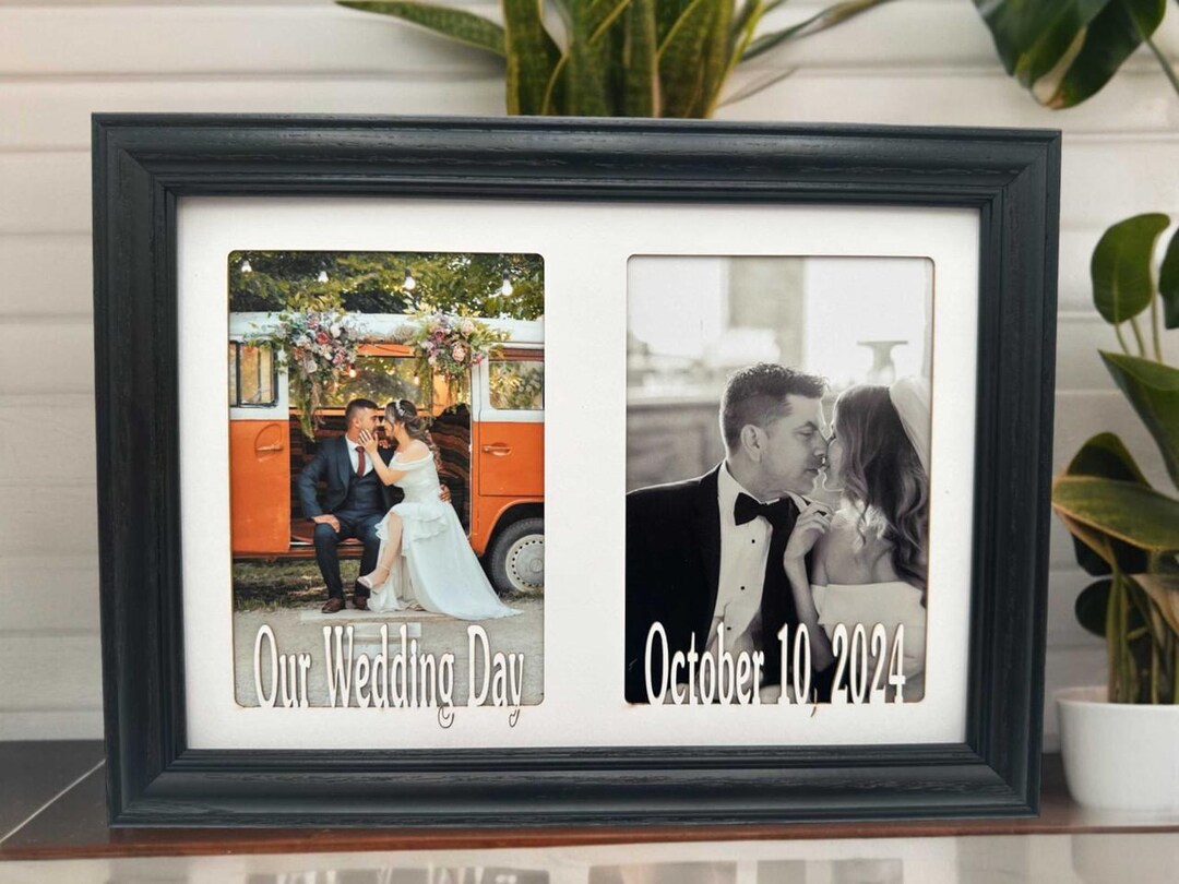 First Date Photo Frame Personalized Couple Photo Frame | Date Display | Our Wedding Day ...