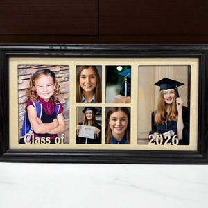 Personalized Graduation Collage | Senior photo Frame | Class of 2026 | Commencement gift image 1