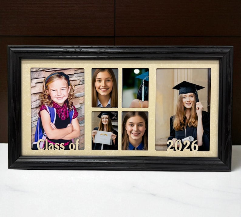 Personalized Graduation Collage | Senior photo Frame | Class of 2026 | Commencement gift image 1
