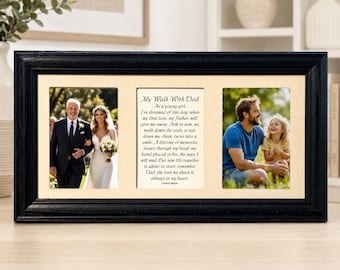 Marco de fotos para el padre de la novia: Poema "Mi paseo con papá" - Recuerdo de boda