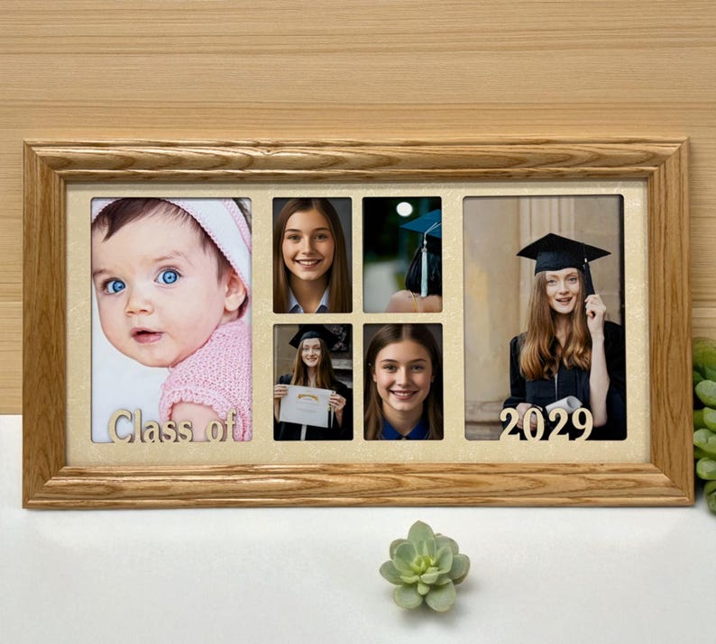 Personalized Graduation Collage | Senior photo Frame | Class of 2026 | Commencement gift image 2
