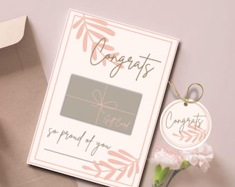 Graduation Gift Card Holder, Boho Graduation, Graduation Card, Grad, Girl, Congratulations, Card, Money Holder, Digital Download, Printable