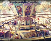 Heavenly 5x7 print, nostalgic, carousel, merry go round, digitally altered