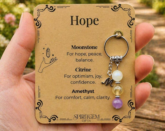 Personalised Hope Keyring, IVF Fertility Gift, Hard Times Support, Better Days Token, Optimism Present, Strength