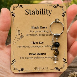 Personalised Stability Keyring, Sobriety Token, Grounding Present, Mental Health Support, Divorce Recovery, Inner Balance
