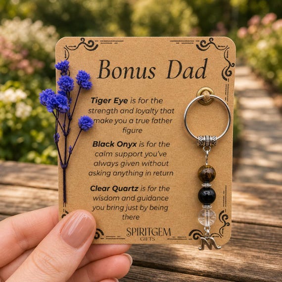 PERSONALISED Bonus Dad Gift from Stepdaughter or Stepson Meaningful Thank You Keepsake for Stepfather Birthday or Father’s Day