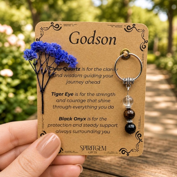 PERSONALISED Godson Gift from Godmother or Godfather Baptism or Christening Present Meaningful Keepsake for a Special Godson from Godparents