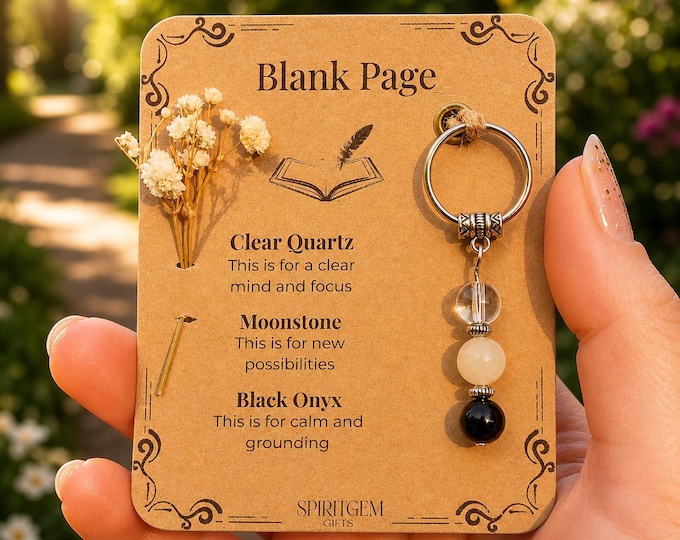Personalised Blank Page Present, Fresh Start Token, New Beginnings Charm, University, Focus, Mindset
