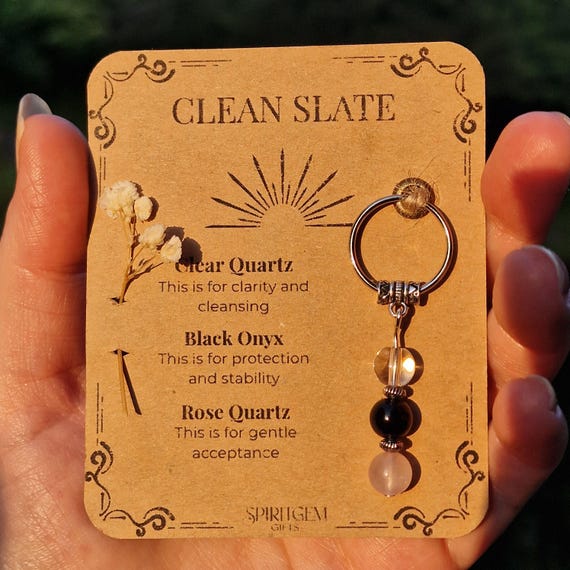 Personalized Crystal Keyring: New Beginnings, Good Luck Charm